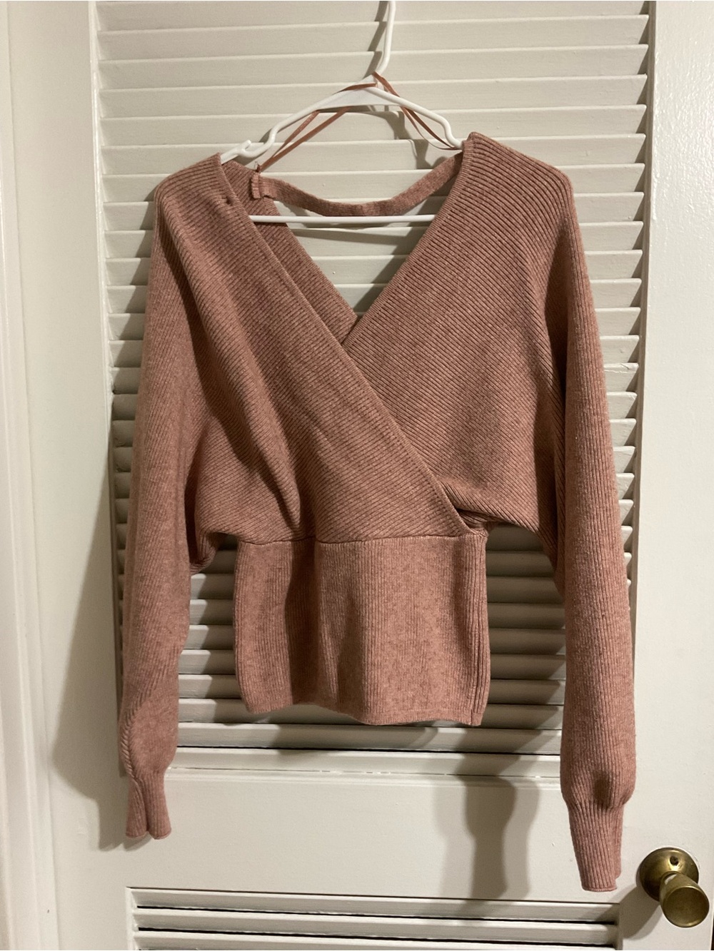 Women's Dusty Rose Wrap Sweater